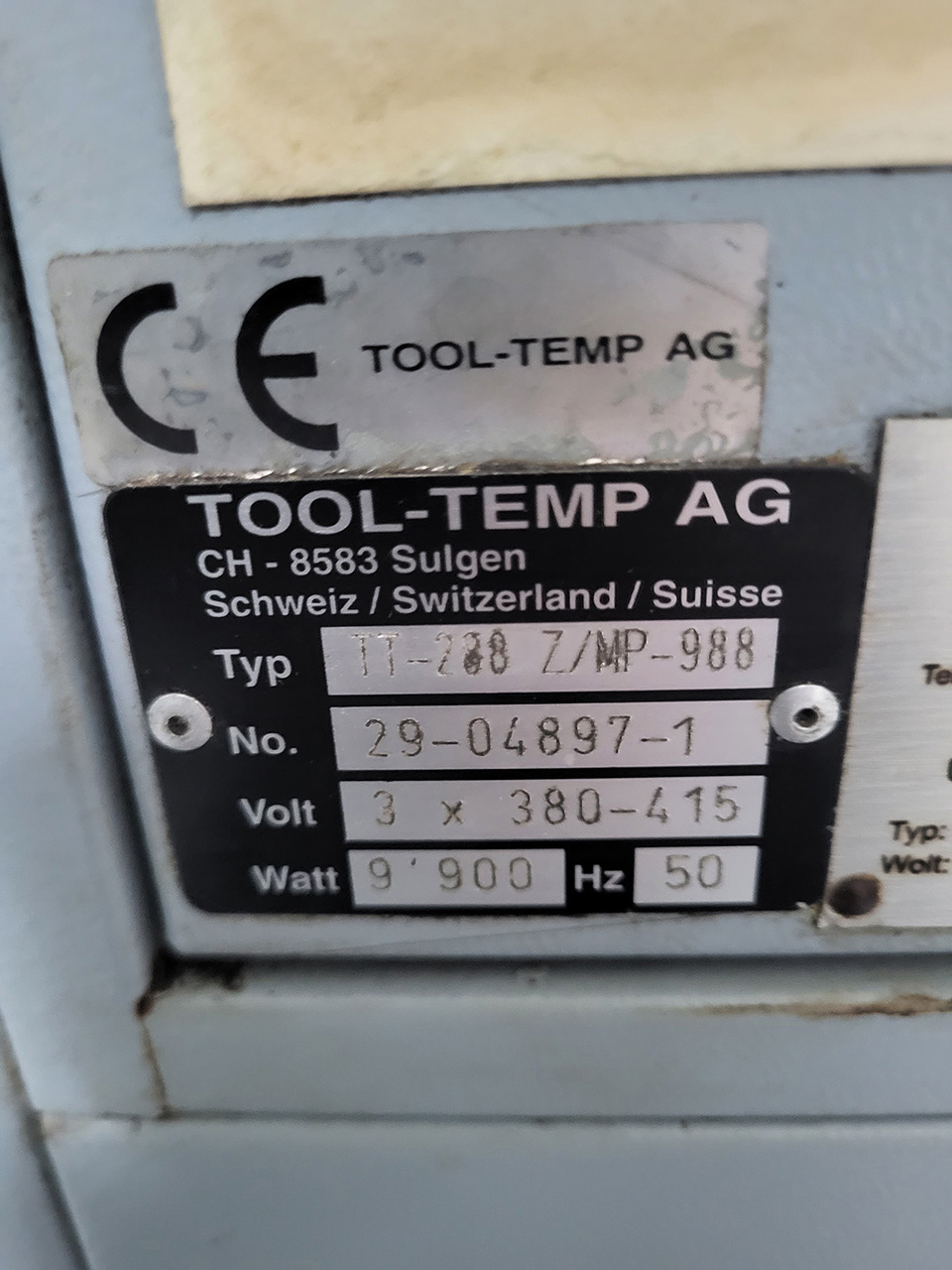 ToolTemp TT-288 Z-MP-988 Temperiergerät ZU2235, gebraucht ToolTemp TT-288 Z-MP-988 Temperiergerät ZU2235, gebraucht