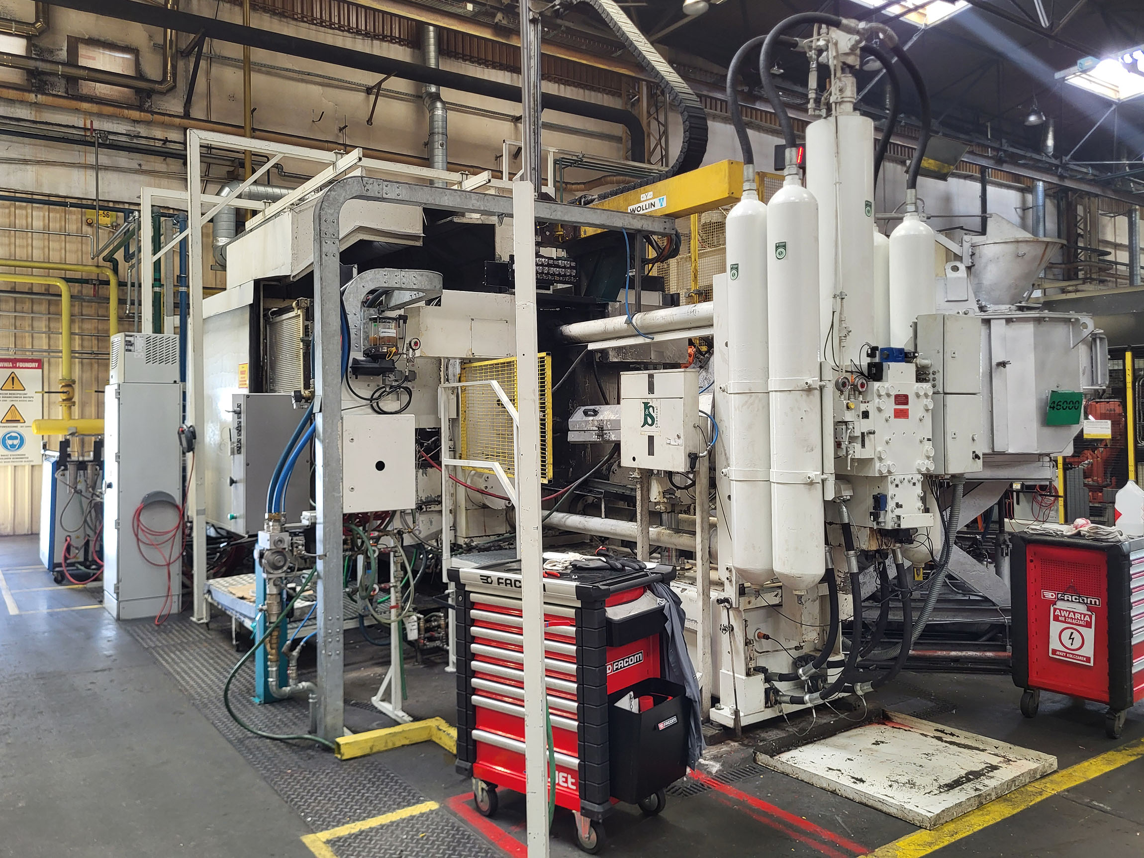 Verkauf gebrauchte Bühler GFU H 800 SC Kaltkammer Druckgießmaschine KK1704