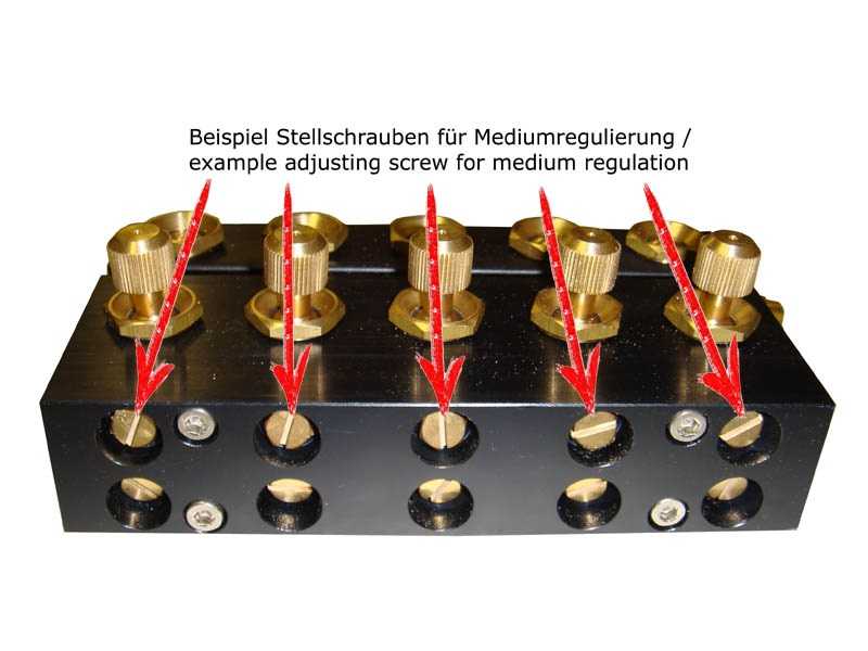 Sprühwerkzeug mit 2x5 einstellbaren Düsen