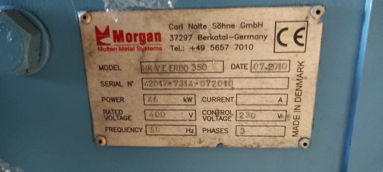 MORGAN MKV E ERBO 350 Tiegelofen O1752, gebraucht MORGAN MKV E ERBO 350 Tiegelofen O1752, gebraucht