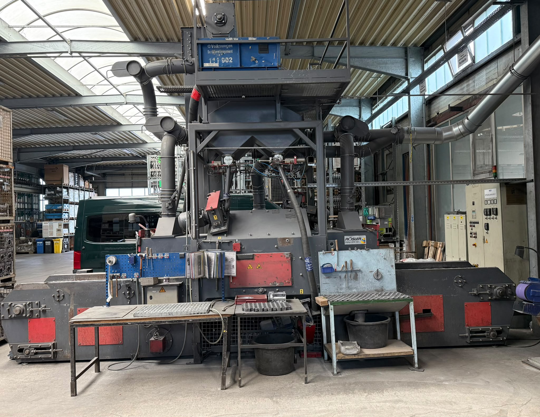 Rösler RDGE 800-4 Durchlaufstrahlanlage SA2136, gebraucht